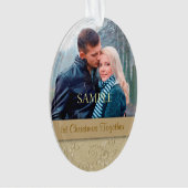 Gold Floral Swirl Premier Modèle de Noël (devant)