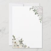 Gold Floral Tea Party Anniversaire Invitation (Dos)