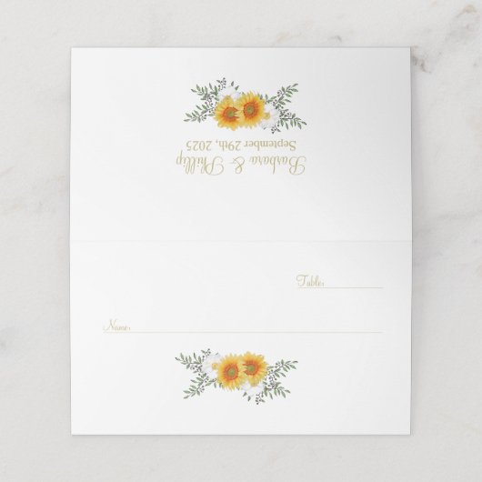 Gold Floral Wedding (Buitenkant ongevouwen)