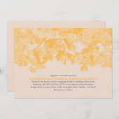 Gold Floral Wedding Invitations Kaart (Voorkant / Achterkant)