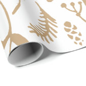 Gold Floral Wrapping Paper Cadeaupapier (Rol Hoek)
