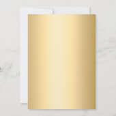 Gold Florals Invitación Bodas de Oro Kaart (Achterkant)