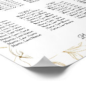 Gold Flower 8-tabellen Poster (Hoek)