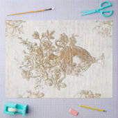 Gold Flower Bouquet  Script Decoupage Tissuepapier (Craft)