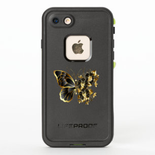 Gold Flower Butterfly met Black Orchid