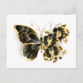 Gold Flower Butterfly met Black Orchid Informatiekaartje (Voorkant)