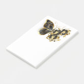 Gold Flower Butterfly met Black Orchid Post-it® Notes (Schuin)