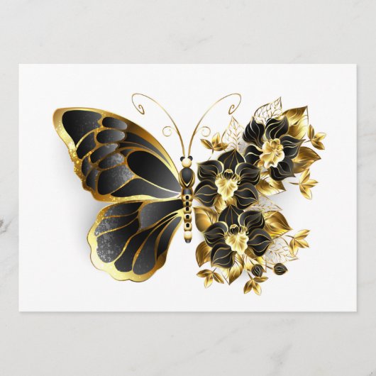 Gold Flower Butterfly met Black Orchid Programma (Voorkant)