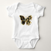 Gold Flower Butterfly met Black Orchid Romper (Voorkant)