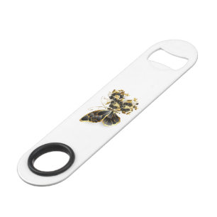Gold Flower Butterfly met Black Orchid Speed Flessenopener