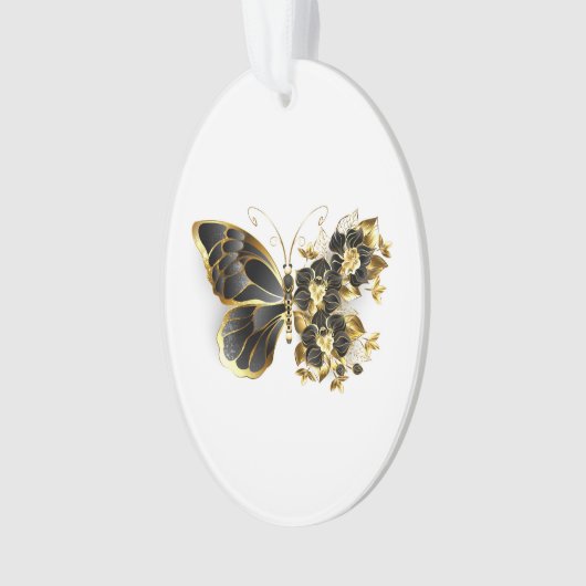 Gold flower Butterfly with Black Orchid (devant)