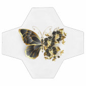 Gold flower Butterfly with Black Orchid (Plat)