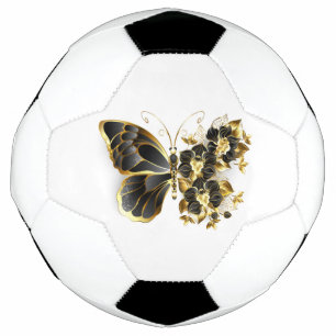 Gold flower Butterfly with Black Orchid