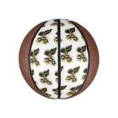 Gold Flower Butterfly with Black Orchid Basketbal (Verticaal)