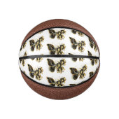 Gold Flower Butterfly with Black Orchid Basketbal (Voorkant)
