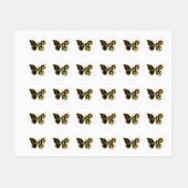 Gold Flower Butterfly with Black Orchid Labels (Vel)