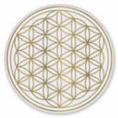 Gold Flower of Life Sticker (Voorkant)