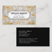 Gold Flower Pattern | Geometrisch Visitekaartje (Voorkant / Achterkant)