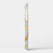 Gold flowers, blue background, foil imitation. Case-Mate iPhone case (Achterkant / Rechts)