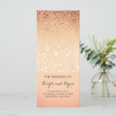 Gold Flowers  Blush Wedding Programma's (Staand voorkant)