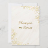 Gold Flowery Wedding invitation (Dos)