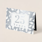 Gold Foil 25th Wedding Jubileum Invitations Folie Kaarten (Voorkant)