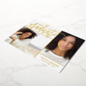 Gold Foil 2 Faire-part de graduation photo (Rotation)