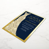 Gold Foil 40 & Fabulous 40ste verjaardagsfeestje Folie Uitnodiging (Gedraaid)