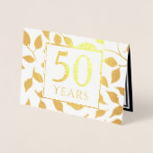 Gold Foil 50e anniversaire Mariage Invitations (Devant)