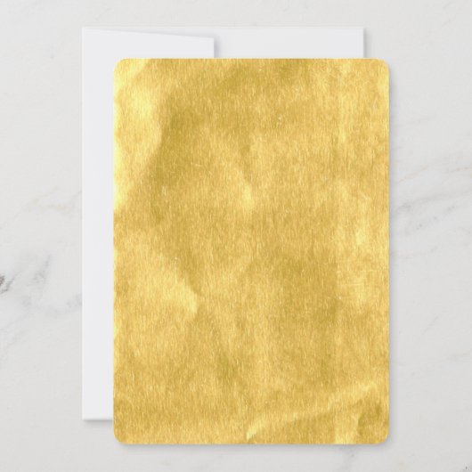 Gold Foil 50e Invitation de la fête d'anniversaire (Dos)