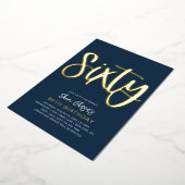 Gold Foil 60e anniversaire Invitation | Soixantièm (Rotation)