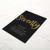 Gold Foil 70e anniversaire Invitation | Seventies (Rotation)