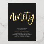 Gold Foil 90th Birthday Invitations | 90e<br><div class="desc">Gold Foil 70th Birthday Invitation. Prêt à être personnalisé par vous !</div>