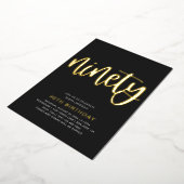 Gold Foil 90th Birthday Invitations | 90e (Rotation)