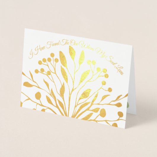Gold Foil a trouvé celui que j'aime Faire-part de  (Devant)