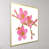 Gold Foil Accent Pink Spring Blossom Print Poster (Laagn)