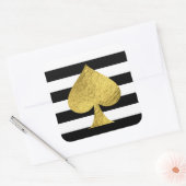 Gold Foil Ace of Spades Vierkante Sticker (Envelop)