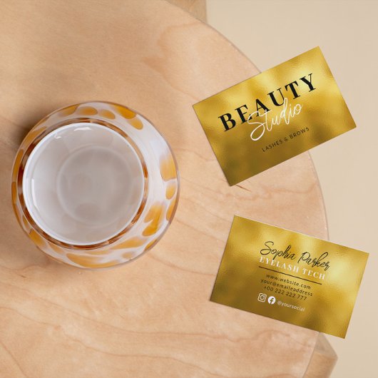 Gold Foil achtergrond Visitekaartje