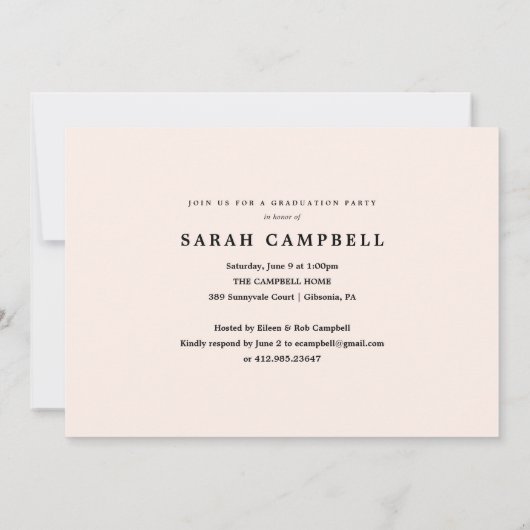 Gold Foil Afstuderen Script Card Kaart (Achterkant)