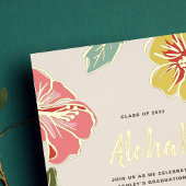 Gold Foil Aloha Hawaiian Graduation Invitations