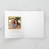 Gold Foil Angel Rejoice Carte de vacances pliée (Intérieur)