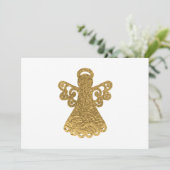 Gold Foil Angel Silhouette carte plat de Noël (Debout devant)
