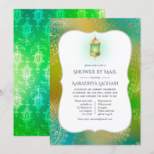 Gold Foil Arabian Bollywood Shower bij Mail Kaart