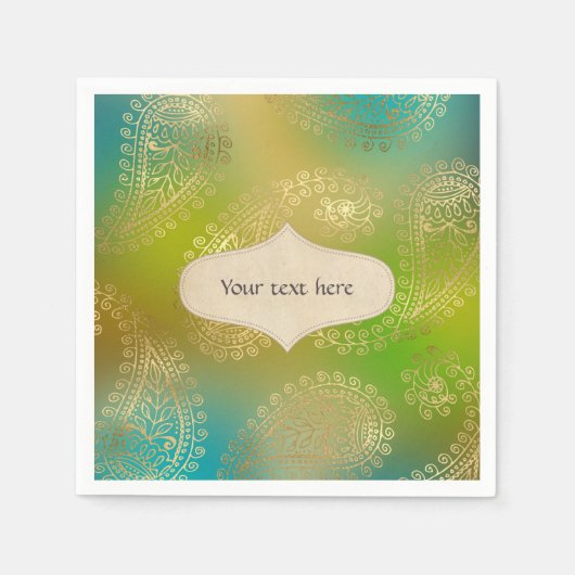 Gold Foil Arabian Servet (Voorkant)