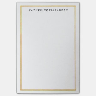 Gold Foil Art Deco Border Persoonlijke notitiepad Post-it® Notes