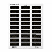 Gold Foil Art Deco Return Address Labels (Full Sheet)