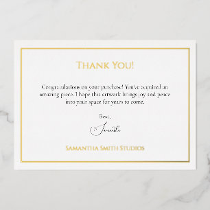Gold Foil Art Sale Dank u kaart Sjabloon