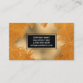 Gold Foil Artistic | metaalgoud | leer Visitekaartje (Achterkant)