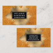 Gold Foil Artistic | metaalgoud | leer Visitekaartje (Voorkant / Achterkant)