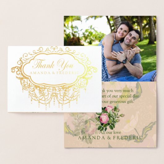 Gold Foil - Autumn Weddenschap Hartelijk dank Folie Kaarten (Display)